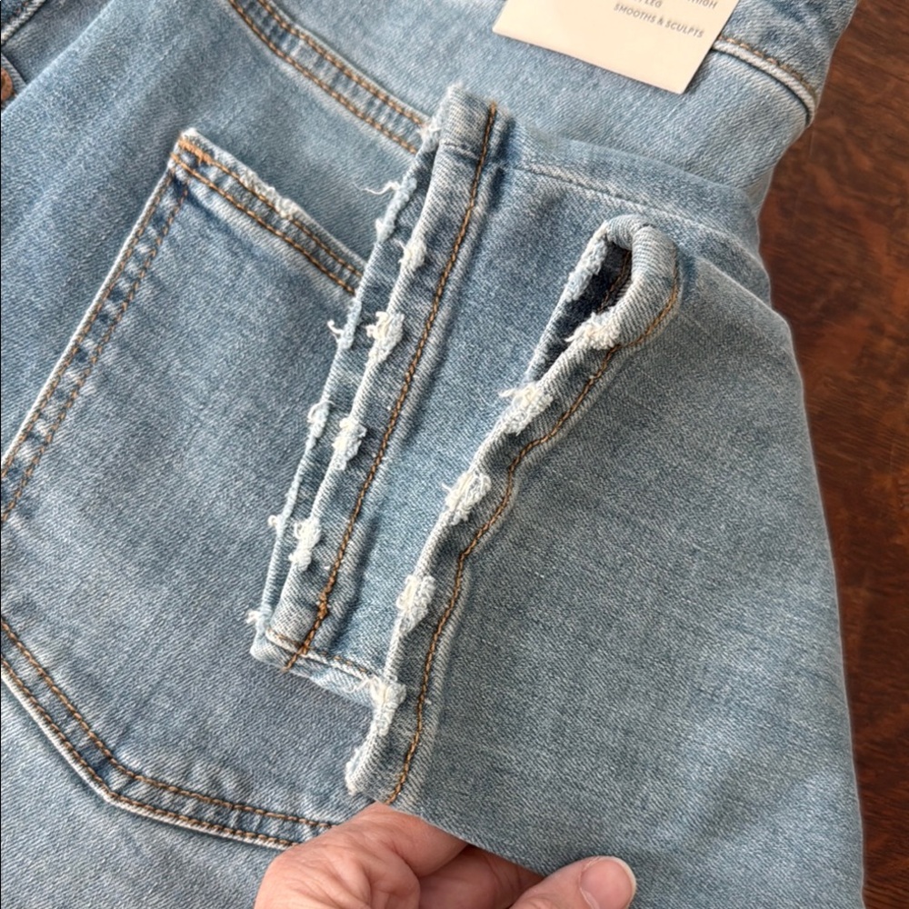 Universal Thread High Rise Blue Jeans with Button Detail - Picture 5 of 13
